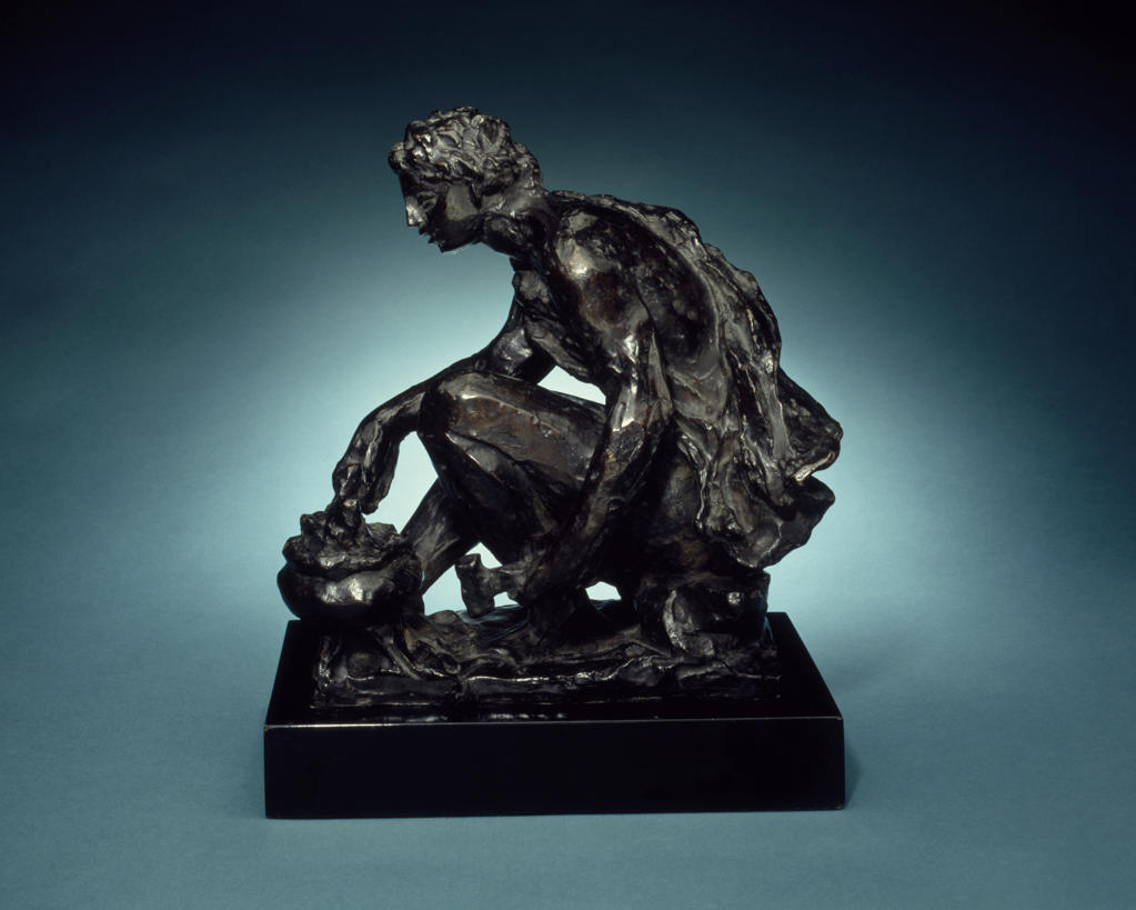 Fire, The (The Small Blacksmith) Le Feu (Le Petit Forgeron) 1916 ORIGINAL Renoir, Pierre Auguste(1841-1919 French) Bronze Brown Patina Christie's Images, New York, USA 