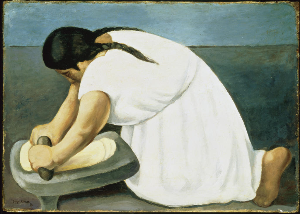 The Corn Grinder I  La Molendera I  1922,  Diego Rivera (1886-1957 /Mexican)  Oil on Canvas   