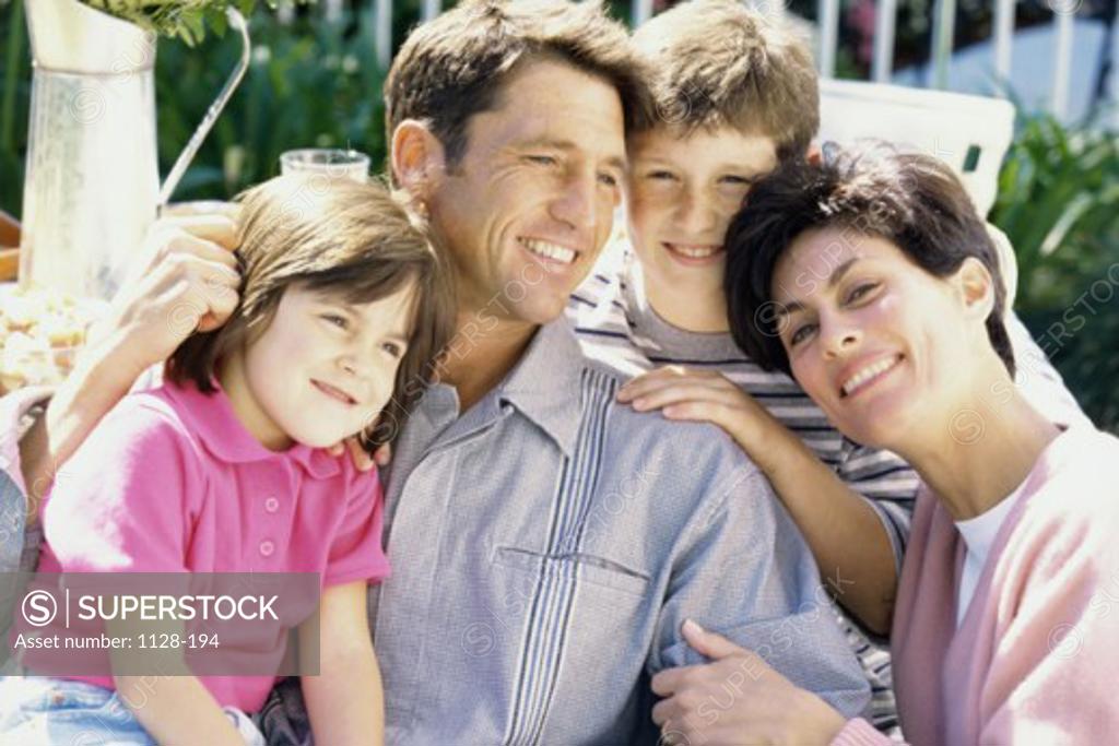 Stock Photo: 1128-194 Portrait of parents with their son and daughter