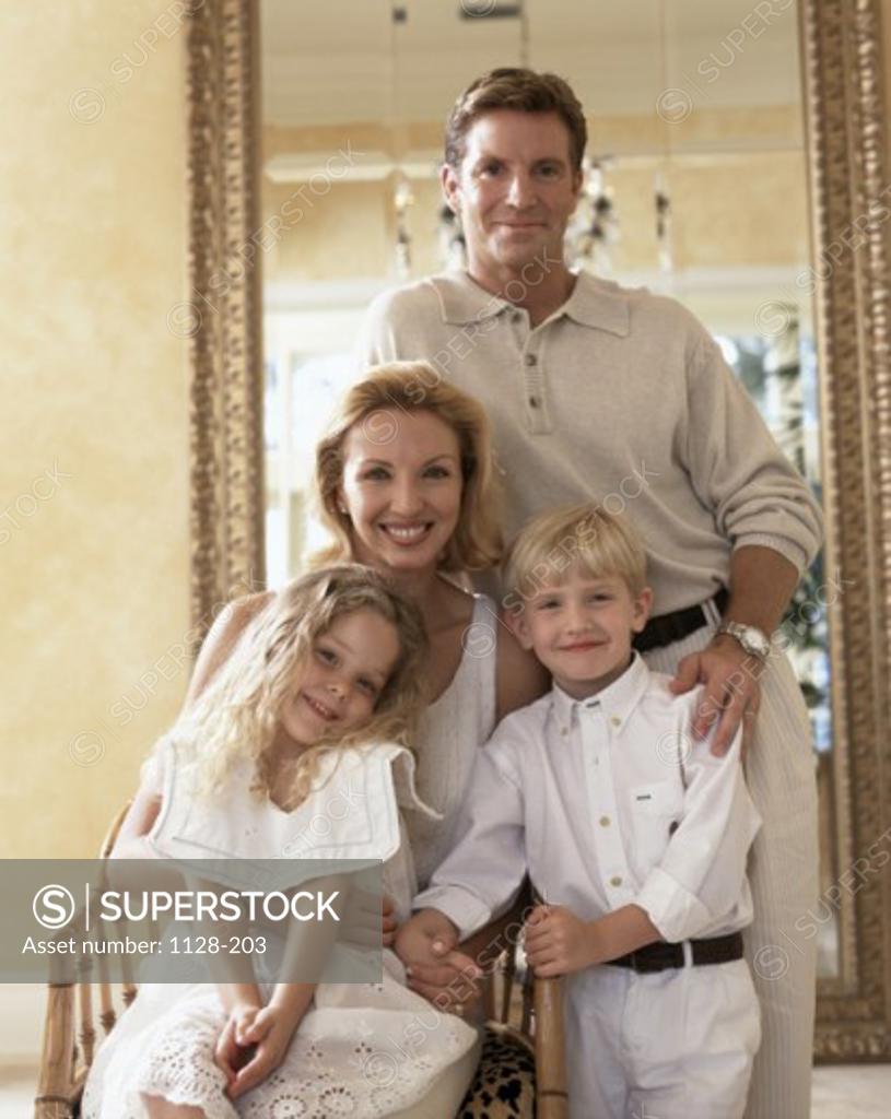 Stock Photo: 1128-203 Portrait of parents with their son and daughter