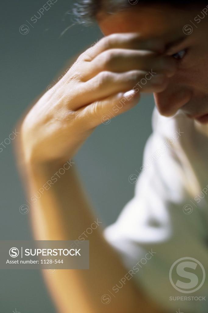 Stock Photo: 1128-544 Man suffering from a headache