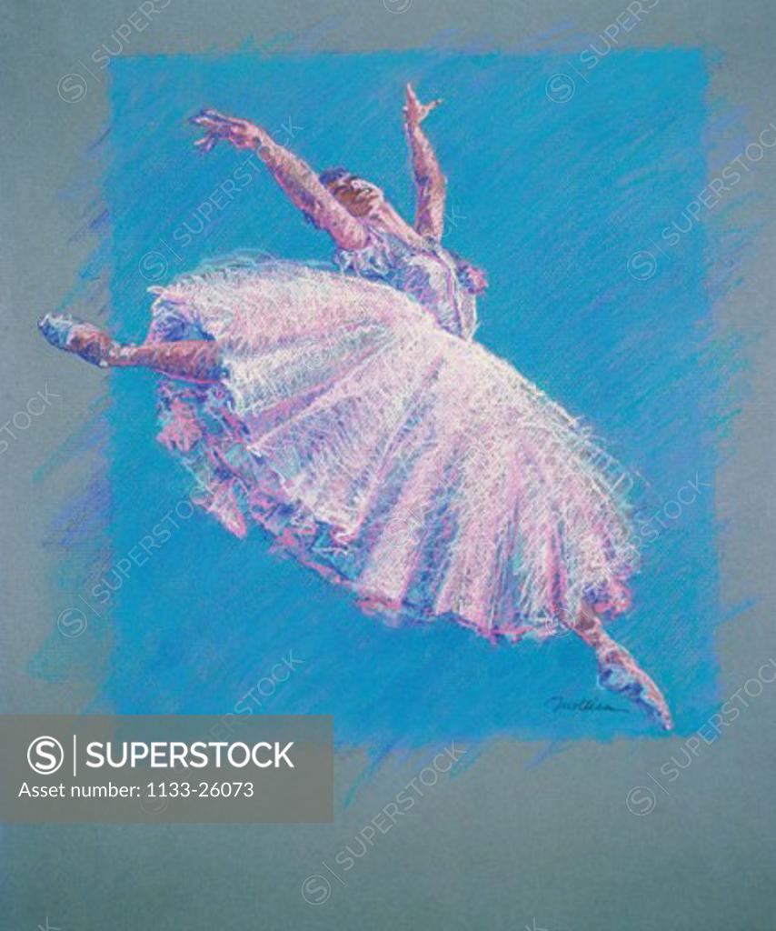 Stock Photo: 1133-26073 Ballet Dancer  1985 Patti Mollica (20th C. American) Pastel Collection of the Artist