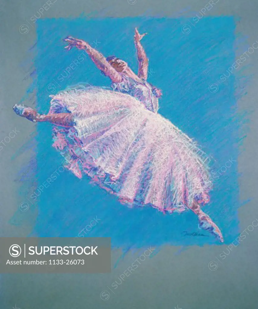 Ballet Dancer  1985 Patti Mollica (20th C. American) Pastel Collection of the Artist