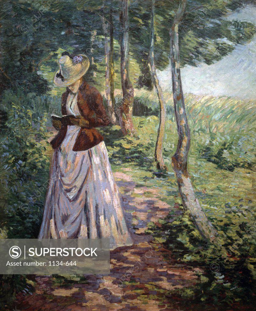 Stock Photo: 1134-644 Madame Guillaumin by Armand Guillaumin,  Circa 1885,  (1841-1927),  USA,  Florida,  West Palm Beach,  Chisholm Gallery