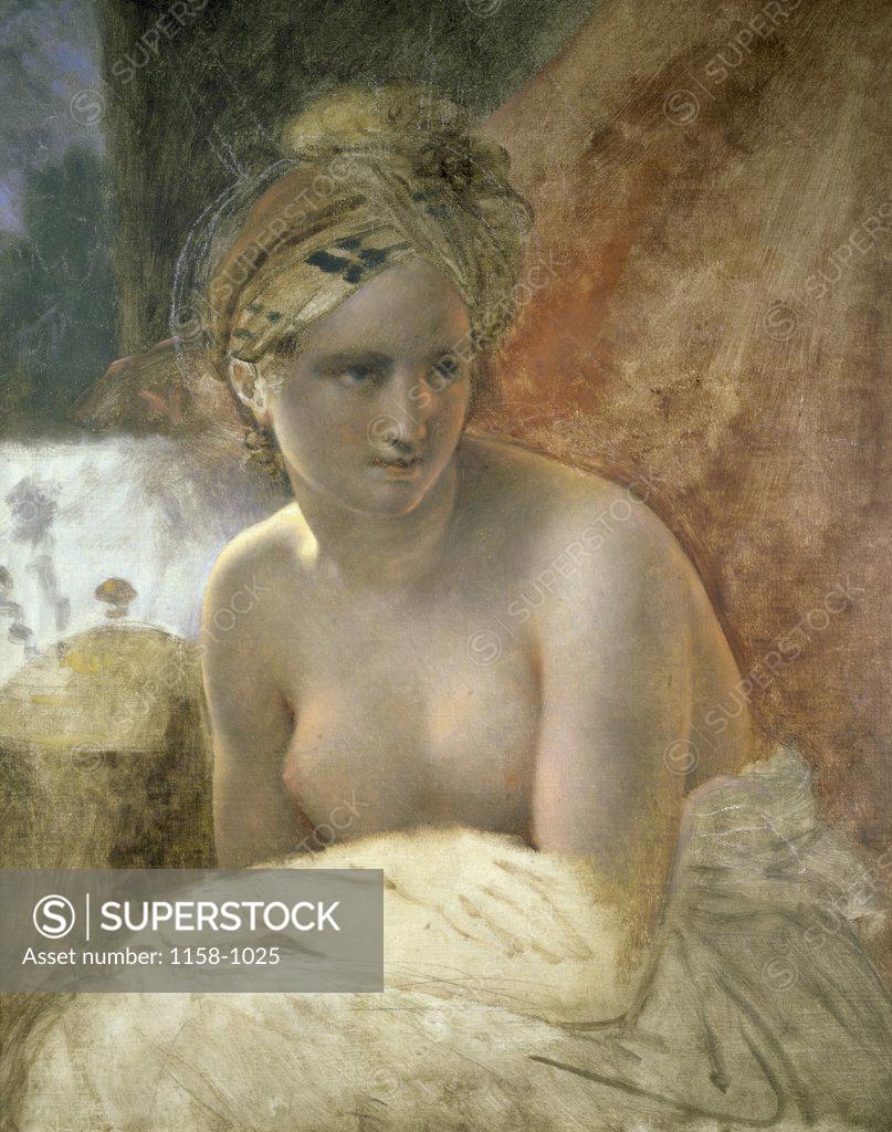 Stock Photo: 1158-1025 Odalisque Anne-Louis Girodet de Roucy-Trioson (1767-1824/French) Musee Girodet, Montargis