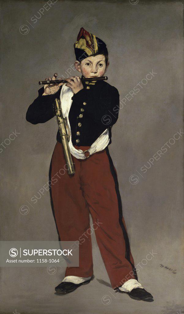 Stock Photo: 1158-1064 The Fifer  (Le Fifre)  1866 Edouard Manet (1832-1883/French)  Musee d'Orsay, Paris 