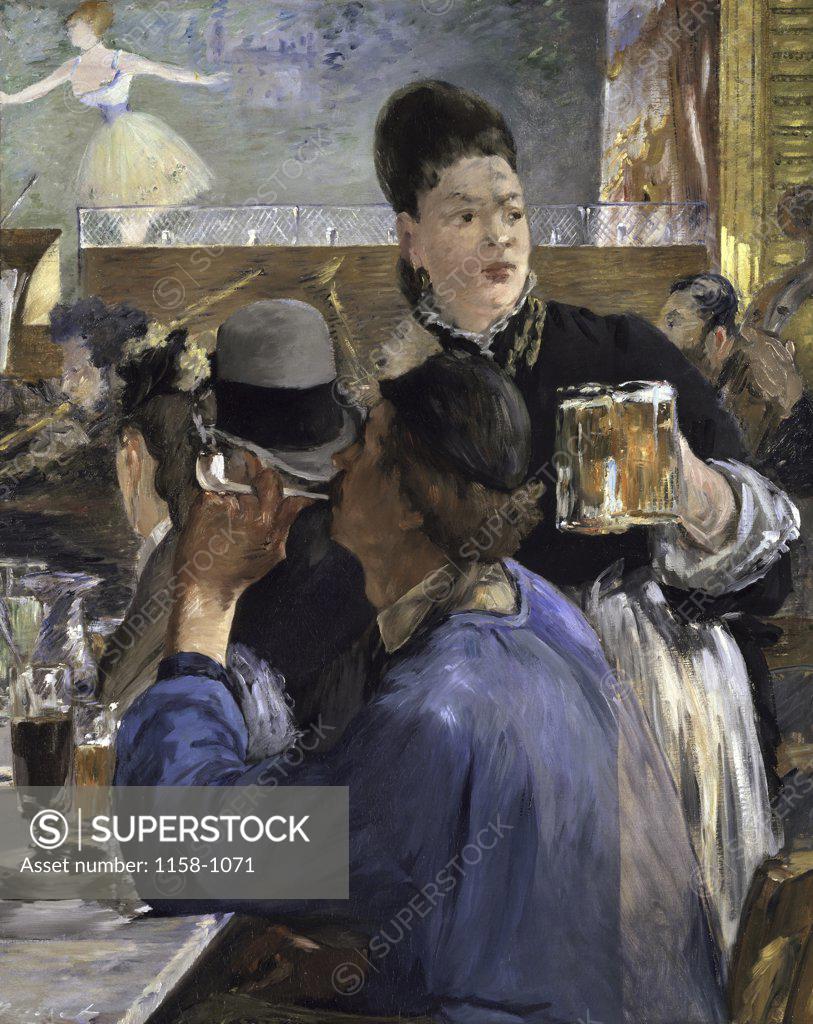 Stock Photo: 1158-1071 Corner of a Cafe Concert (Coin de Caf-Concert) 1879 Edouard Manet (1832-1883 French) National Gallery, London