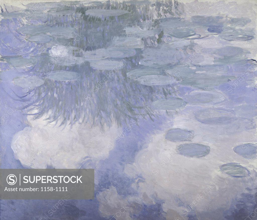 Stock Photo: 1158-1111 Water Lilies (Nympheas) Claude Monet (1840-1926/French) Musee Marmottan, Paris  