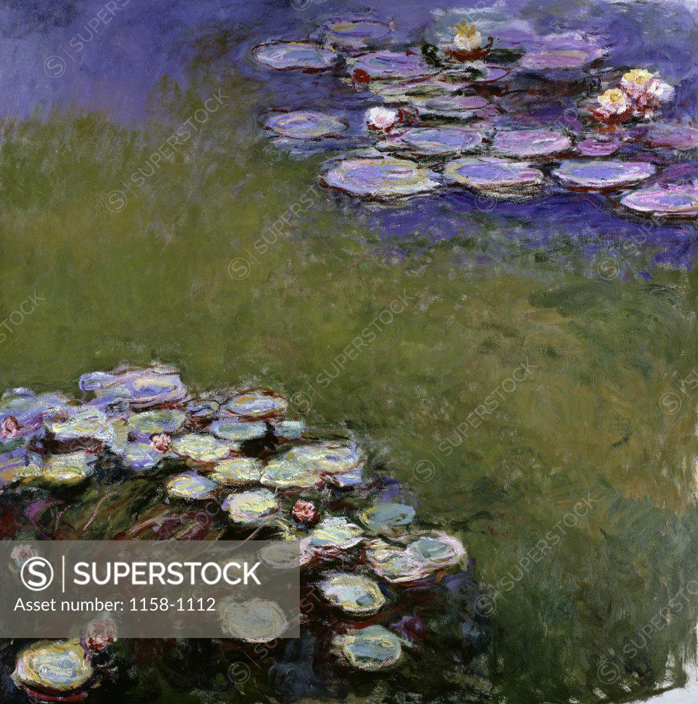 Stock Photo: 1158-1112 Water Lilies (Nympheas) Claude Monet (1840-1926/French)  Musee Marmottan, Paris 
