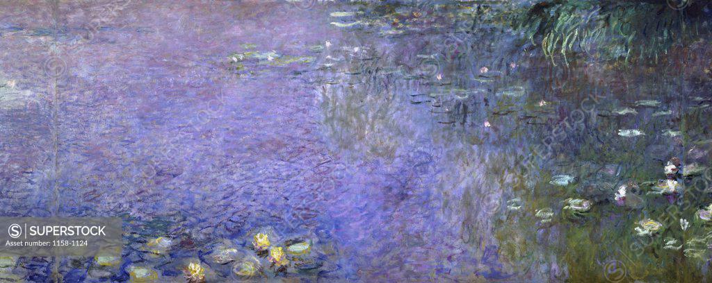 Stock Photo: 1158-1124 Water Lilies (Nympheas) Claude Monet (1840-1926/French) 