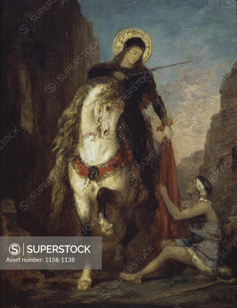 Stock Photo: 1158-1138 St. Martin  Gustave Moreau (1826-1898/French)  Private Collection, Zurich 