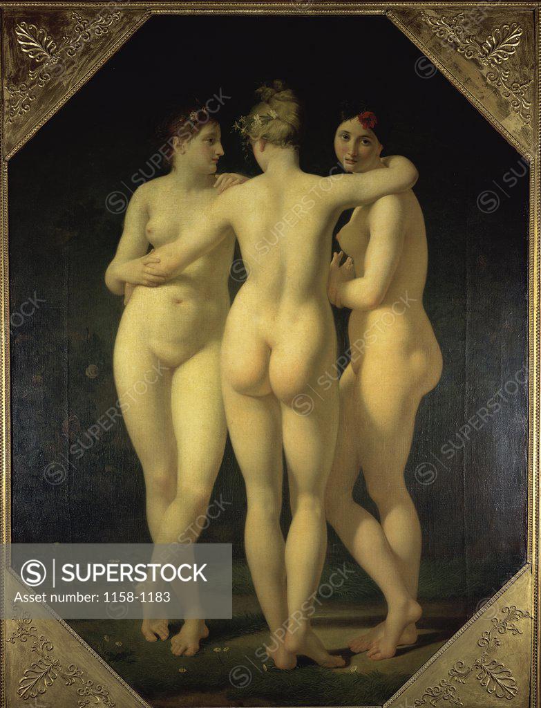 Stock Photo: 1158-1183 The Three Graces  (Les Trois Graces)  Henri Alexandre Georges Regnault (1843-1871/French)  Musee du Louvre, Paris 