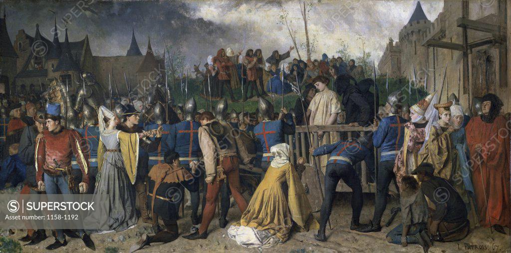 Stock Photo: 1158-1192 Joan of Arc Led to the Execution ca.1867 Isidore Patrois (1815-1884/French) Musee des Beaux-Arts, Rouen 