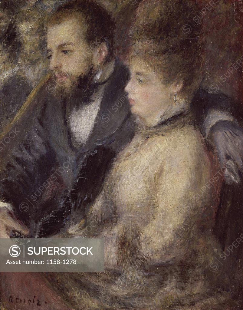 Stock Photo: 1158-1278 In the Theatre  (Dans la Loge) 1873 Pierre-Auguste Renoir (1841-1919/French)  Collection Durand-Ruel, Paris  