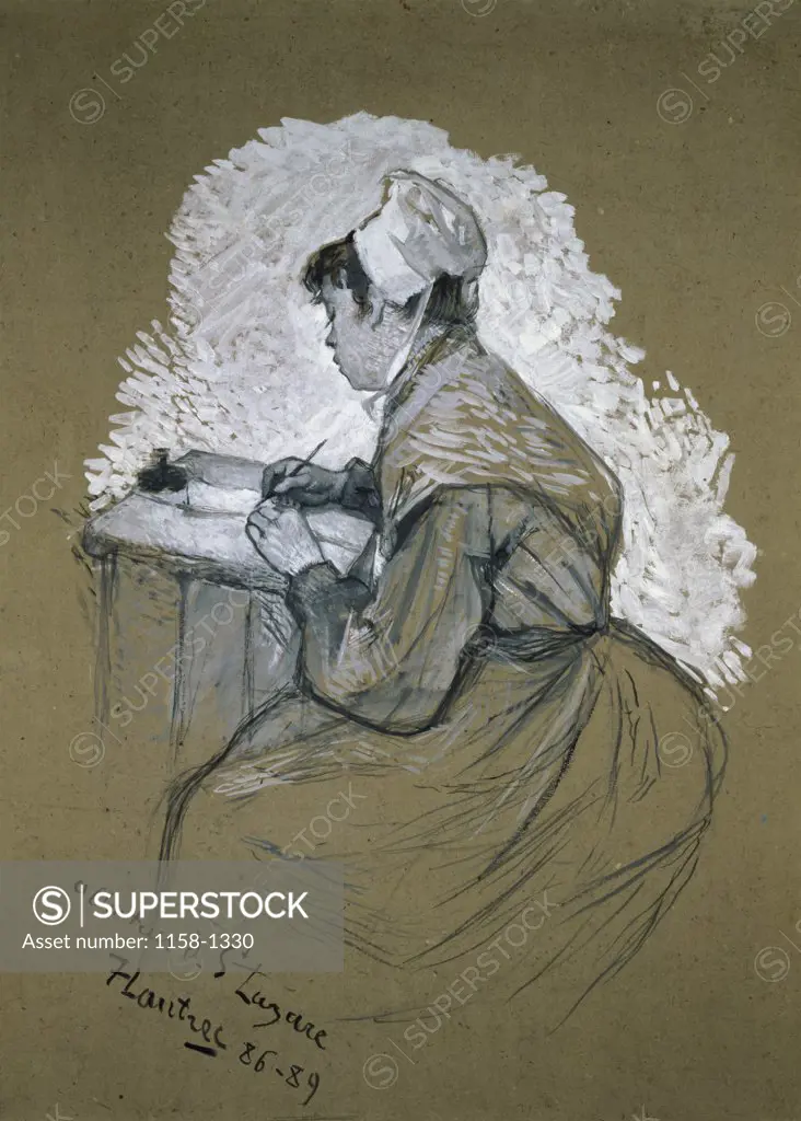 The Authoress of St. Lazare  1886-1889  Henri de Toulouse-Lautrec (1864-1901/French)  Private Collection, Paris 