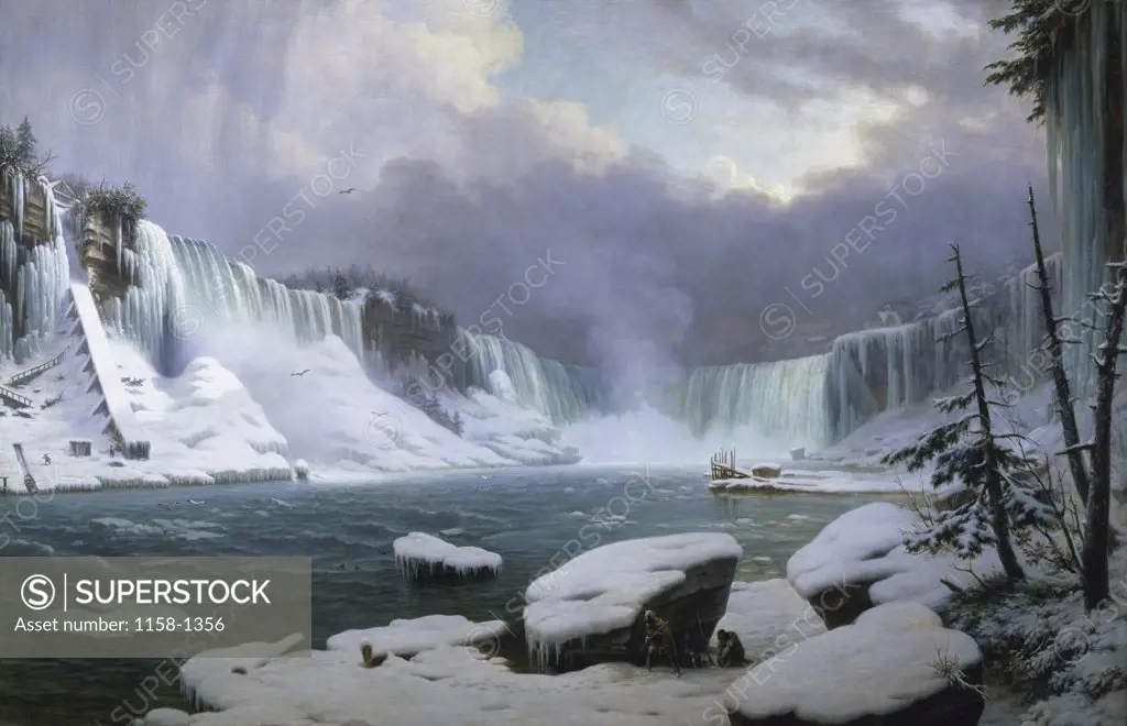 The Great Cataract at Niagara  (La Grande Cataracte du Niagara)  1857  Hippolyte Victor Sebron (1801-1879/French)  Musee des Beaux-Arts, Rouen  
