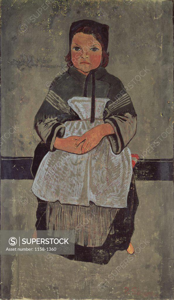 Stock Photo: 1158-1360 Breton Child  (Petite Bretonne)  Paul Serusier (1864-1927/French) 