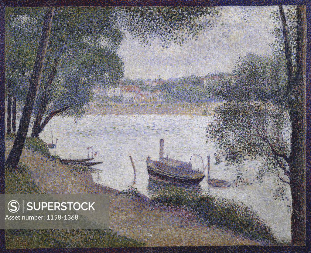 Stock Photo: 1158-1368 Gray Weather, Grande Jatte Georges Pierre Seurat (1859-1891/French)  Annenberg Collection, Palm Springs, California  
