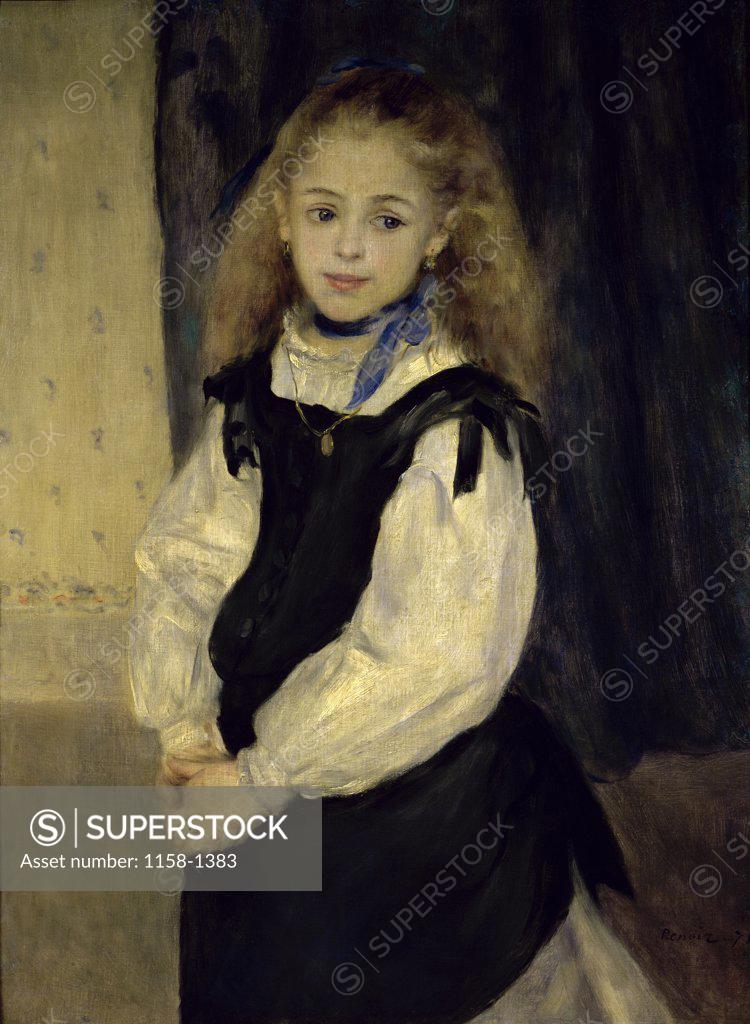 Stock Photo: 1158-1383 Portrait of Miss Legrand  (Portrait de Madamoiselle Legrand ) Pierre-Auguste Renoir (1841-1919/French)  McIlhenny Collection, Philadelphia 