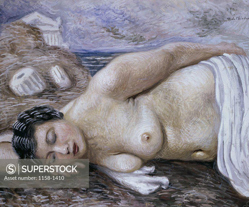 Stock Photo: 1158-1410 Elongated Nude by Giorgio de Chirico, 1929, 1888-1978, Geneva, Petit Palais