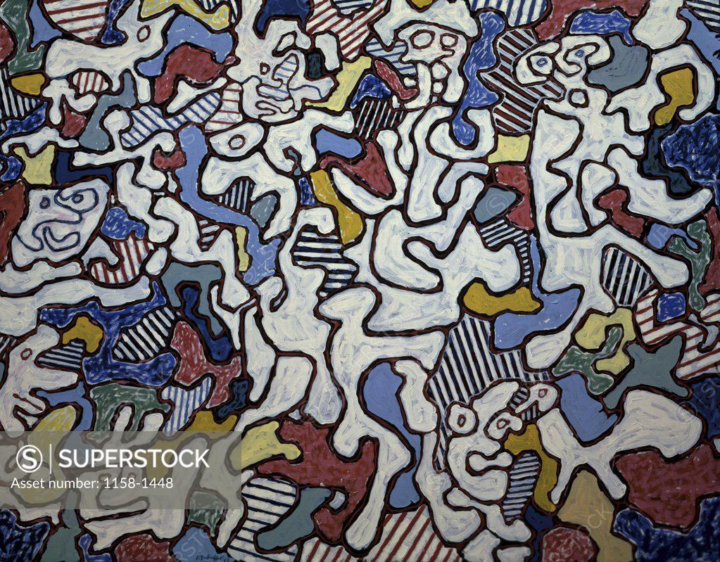 Stock Photo: 1158-1448 Untitled artwork by Jean Dubuffet, 1963, 1901-1985