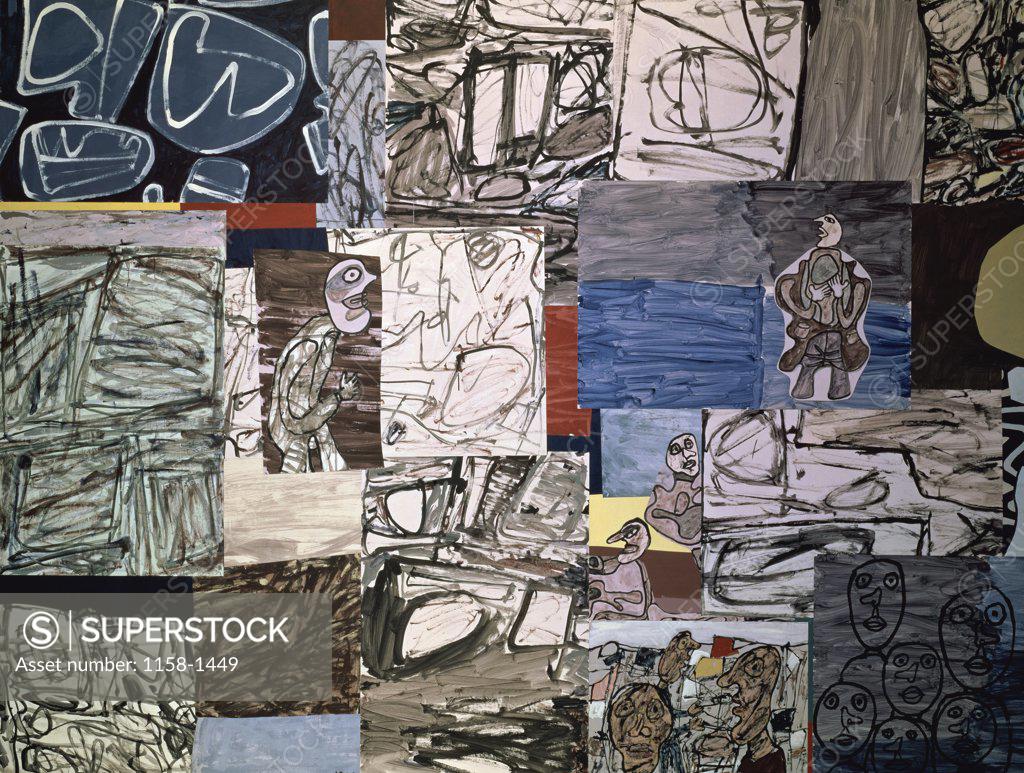 Stock Photo: 1158-1449 Untitled artwork by Jean Dubuffet, 1976