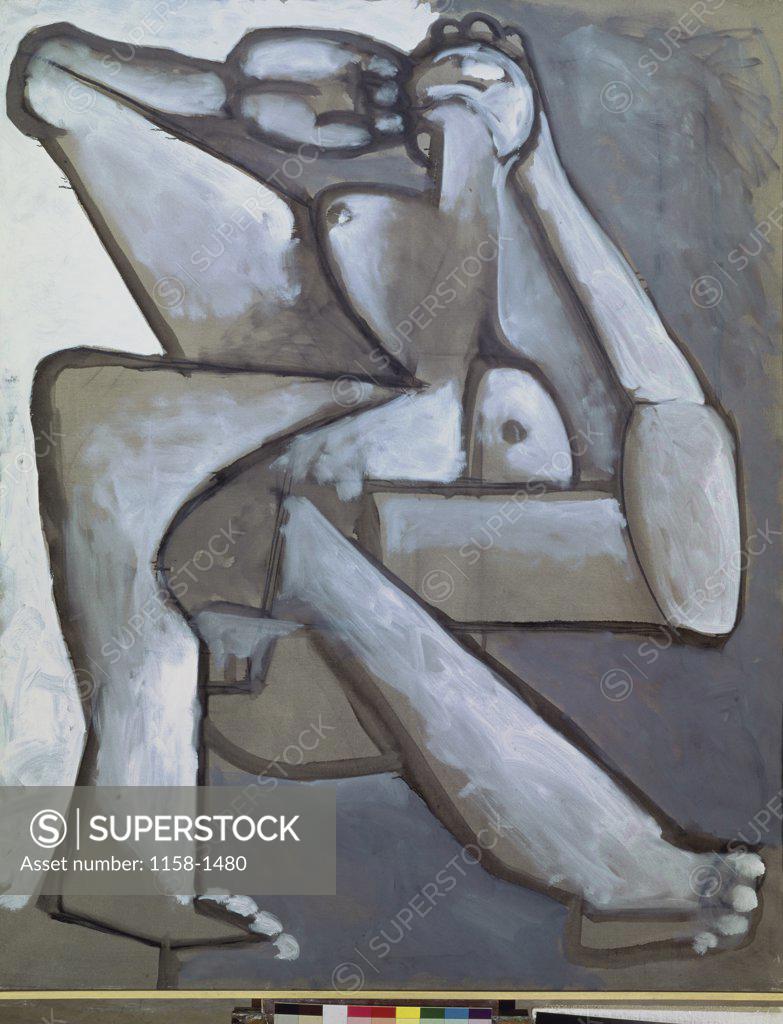 Stock Photo: 1158-1480 Woman Sleeping by Pablo Picasso, 1954, 1802-1973, France, Mougins, Collection Jacqueline Picasso