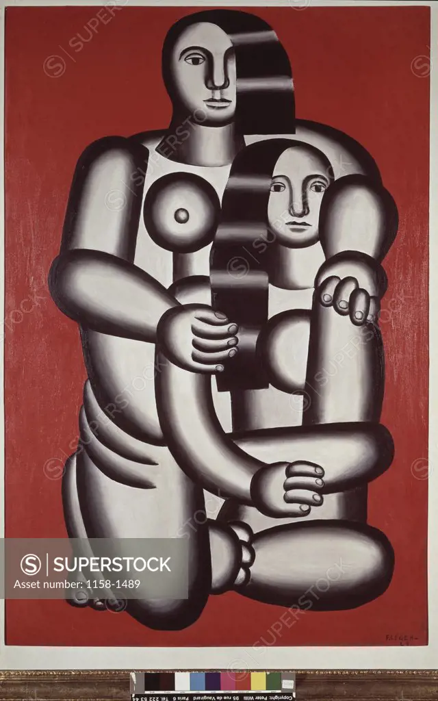 Nudes on a Red Background by Fernand Leger, 1923, 1881-1955, Switzerland, Musee de Bale
