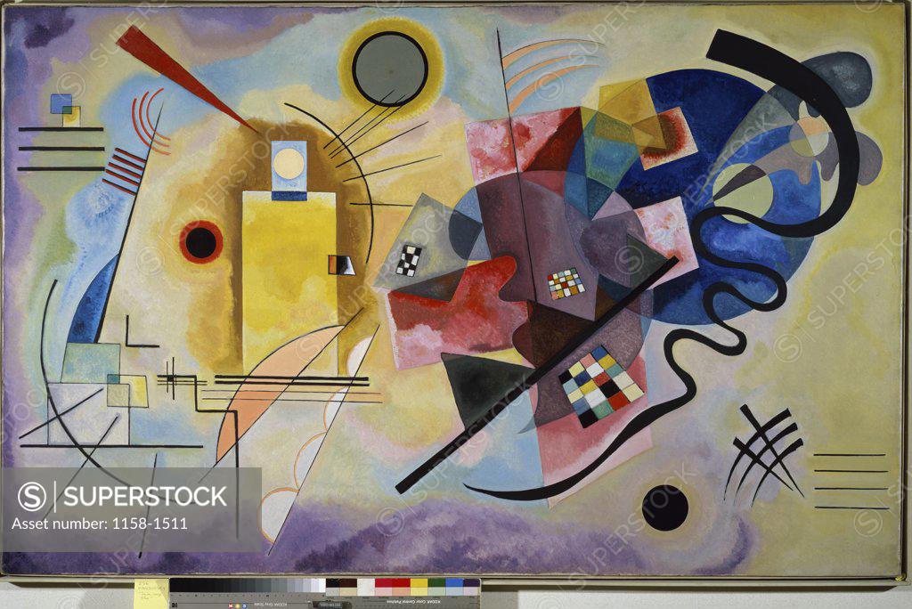 Stock Photo: 1158-1511 Yellow, Red, and Blue by Vasily Kandinsky, 1925, 1866-1944, France, Paris, Centre Georges Pompidou, Musee National d' Art Moderne