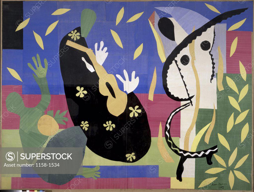 Stock Photo: 1158-1534 La tristesse du roi by Henri Matisse, 1952, 1869-1954, France, Paris, Musee National d'Art de Moderne