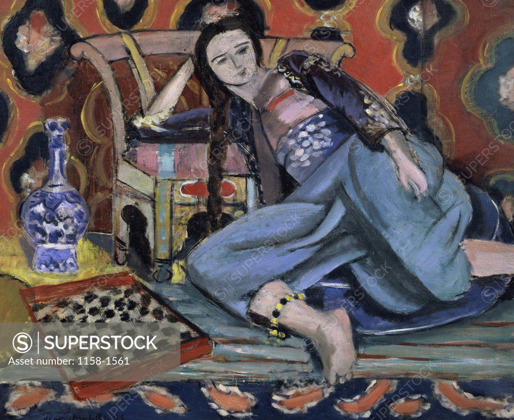 Stock Photo: 1158-1561 Odalisque with a Turkish Chair by Henri Matisse, 1928, 1869-1954, France, Paris, Musee National d'Art de Moderne