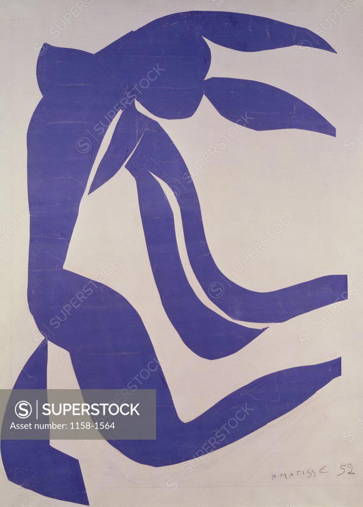Stock Photo: 1158-1564 The Flowing Hair by Henri Matisse, 1952, 1869-1954, Private Collection