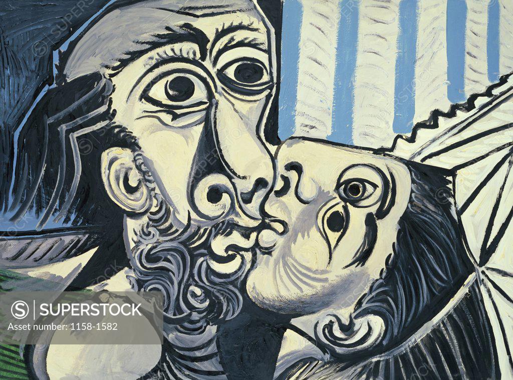 Stock Photo: 1158-1582 The Kiss by Pablo Picasso, 1969, 1881-1973, France, Paris, Musee Picasso