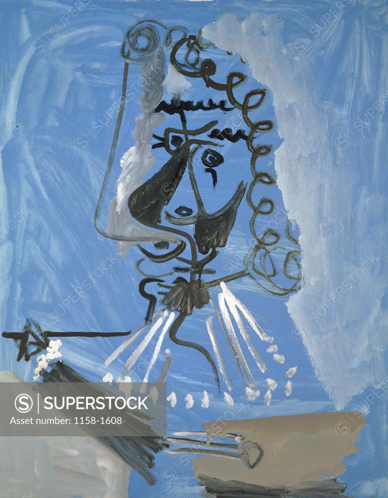 Stock Photo: 1158-1608 The Painter by Pablo Picasso, 1967, 1881-1973, France, Mougins, Collection Jacqueline Picasso