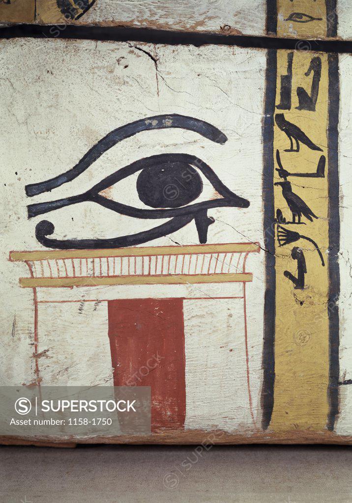 Stock Photo: 1158-1750 Sarcophogus-Detail Egyptian Art 