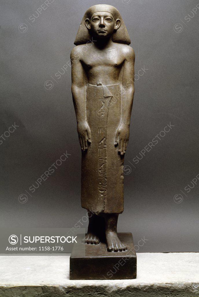 Stock Photo: 1158-1776 Statue of the Chief of the Prophets, France, Paris, Musee du Louvre