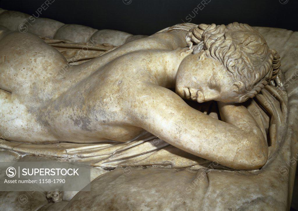 Stock Photo: 1158-1790 Hermaphroditus Asleep  Greek Art  Musee du Louvre, Paris 