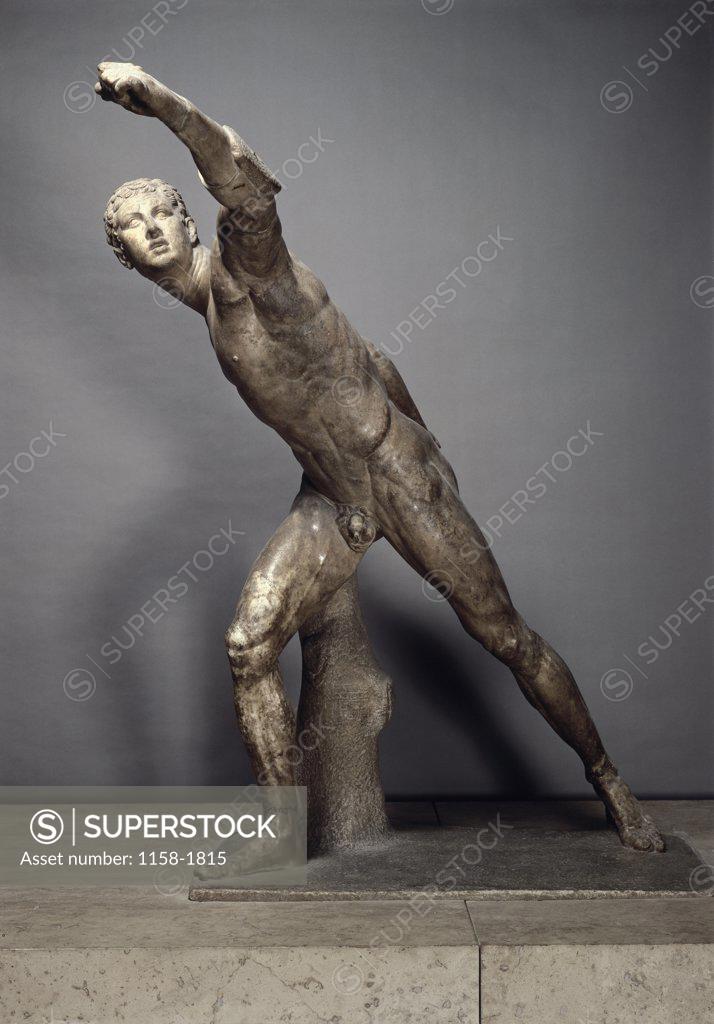 Stock Photo: 1158-1815 Gladiator  Roman Art  Musee du Louvre, Paris 