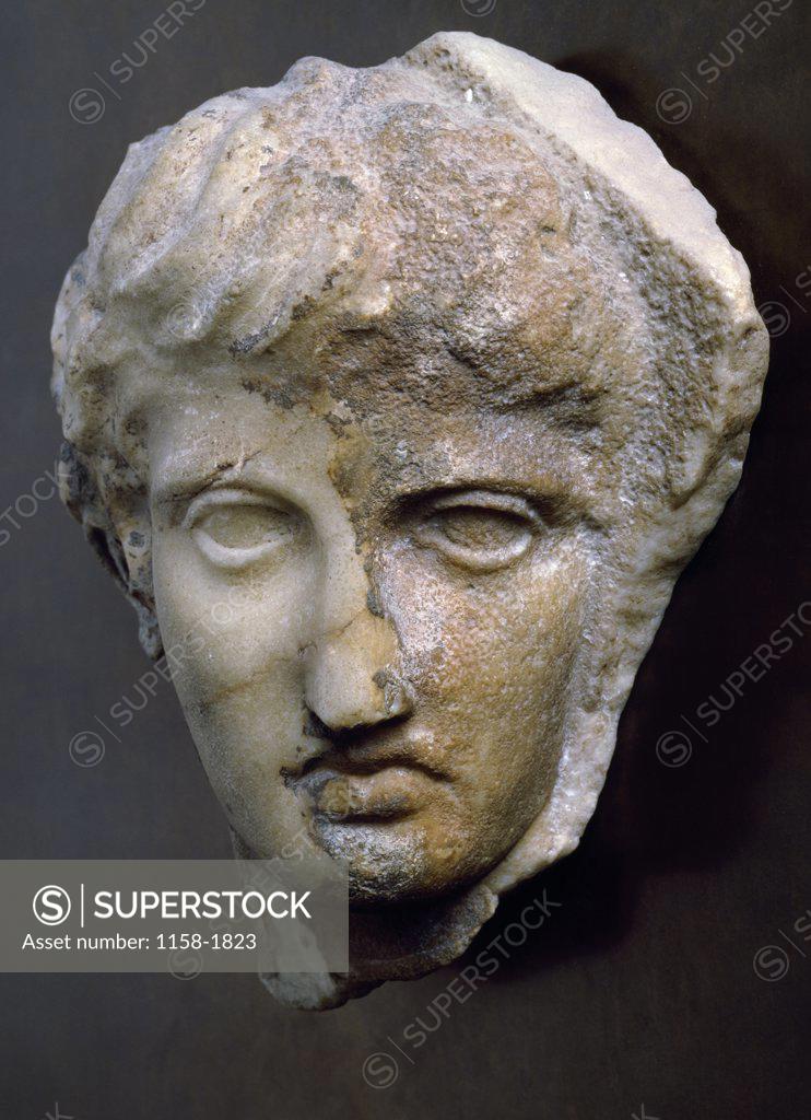 Stock Photo: 1158-1823 Sculpture of Head