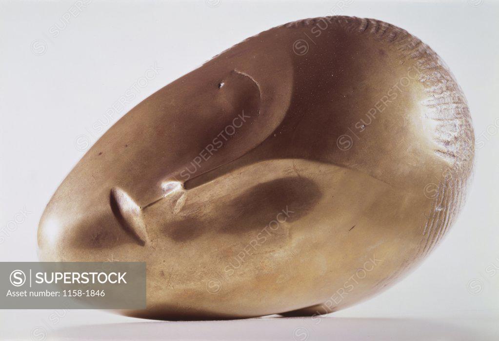 Stock Photo: 1158-1846 The Sleeping Muse by Constantin Brancusi, 1876-1957, France, Paris, Centre Georges Pompidou, Musee National d'Art Moderne