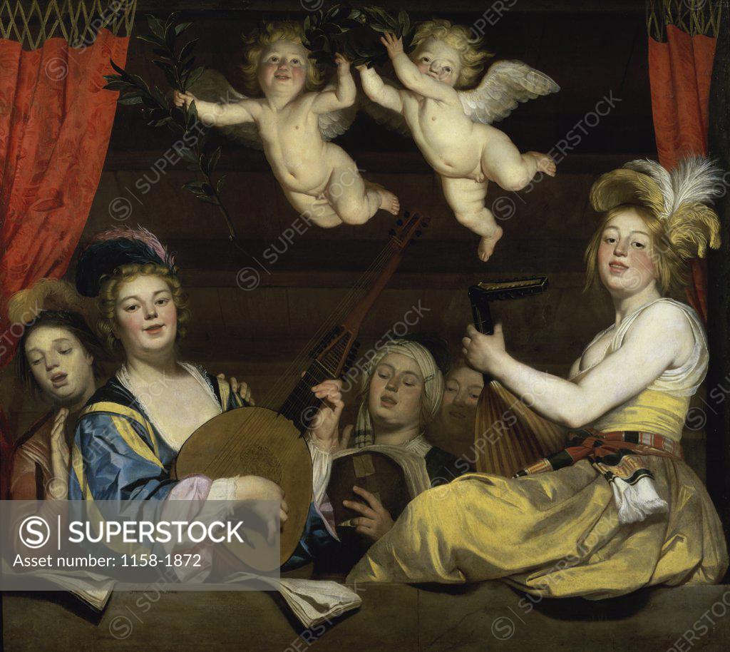 Stock Photo: 1158-1872 The Concert  1624  Gerrit van Honthorst (1590-1656/Dutch)  Musee du Louvre, Paris 