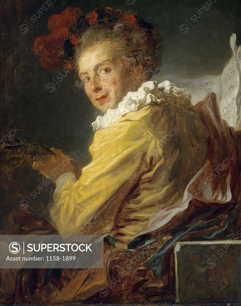 Stock Photo: 1158-1899 The Music by Jean Honore Fragonard, (1732-1806), France, Paris, Musee du Louvre