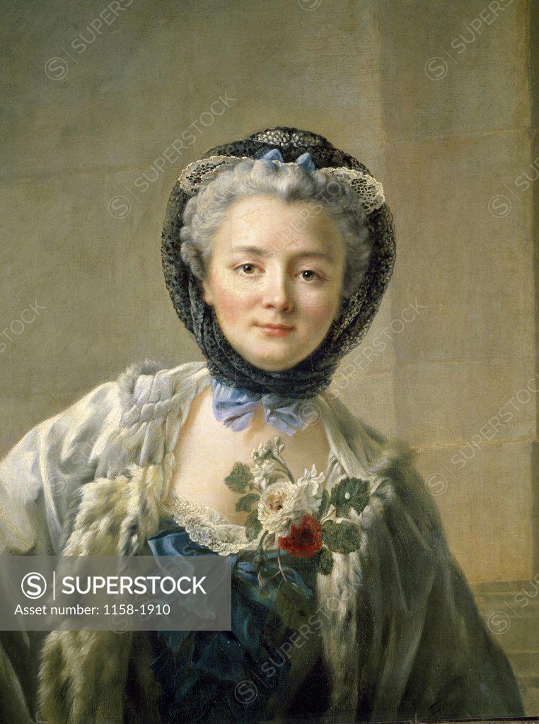 Stock Photo: 1158-1910 Madame Drouais by Francois Hubert Drouais, (1727-1775), France, Paris, Musee du Louvre