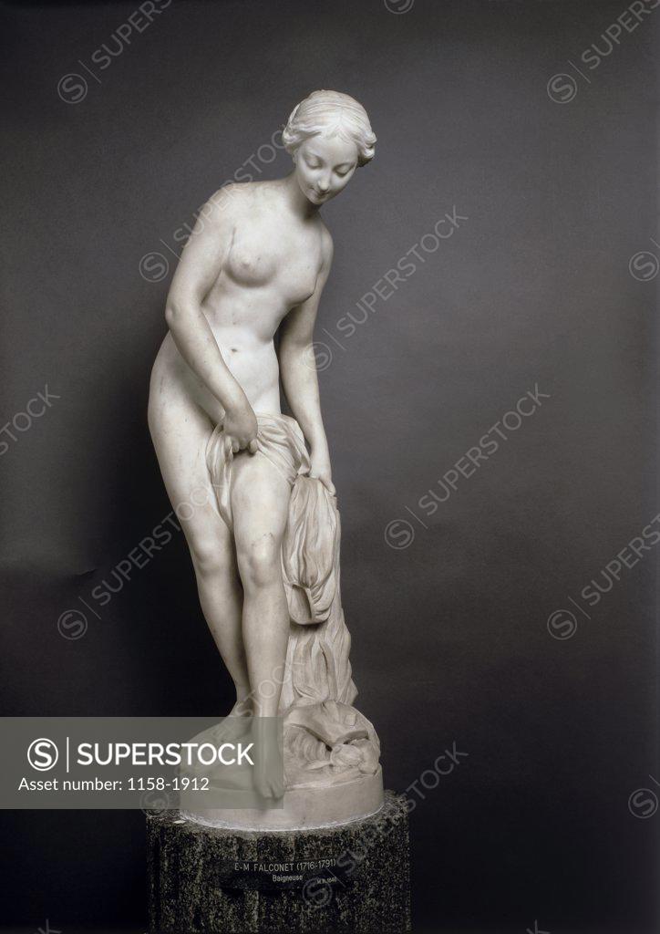 Stock Photo: 1158-1912 Bather  Etienne Maurice Falconet (1716-1791/French)  Musee du Louvre, Paris  