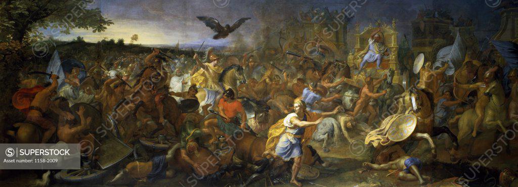 Stock Photo: 1158-2009 The Battle of Arbelles by Charles Le Brun,  (1619-1690),  France,  Paris,  Musee du Louvre