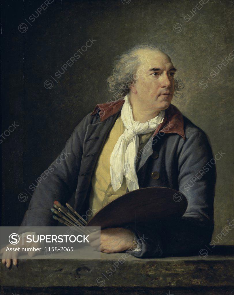 Stock Photo: 1158-2065 Portrait of Hubert Robert  Elisabeth Louise Vigee-LeBrun (1755-1842/French)  Musee du Louvre, Paris  