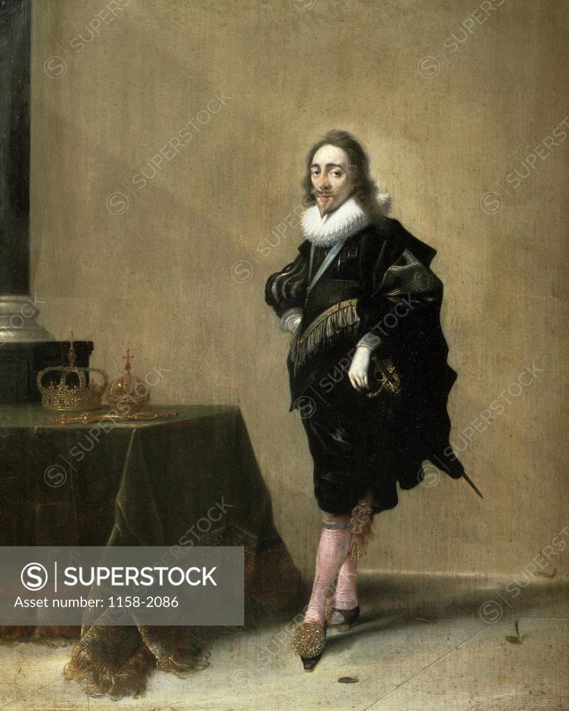 Stock Photo: 1158-2086 Charles I, King of England  17th C.   Hendrick Gerritsz Pot (1585-1657/Dutch)  Musee du Louvre, Paris 