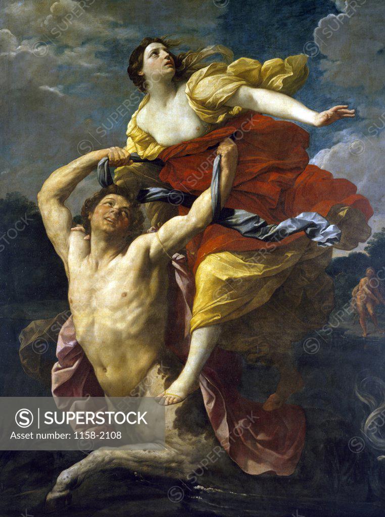 Stock Photo: 1158-2108 Deianeira Abducted by the Centaur Nessus by Guido Reni, Circa 1620-1621, (1575-1642), France, Paris, Musee du Louvre