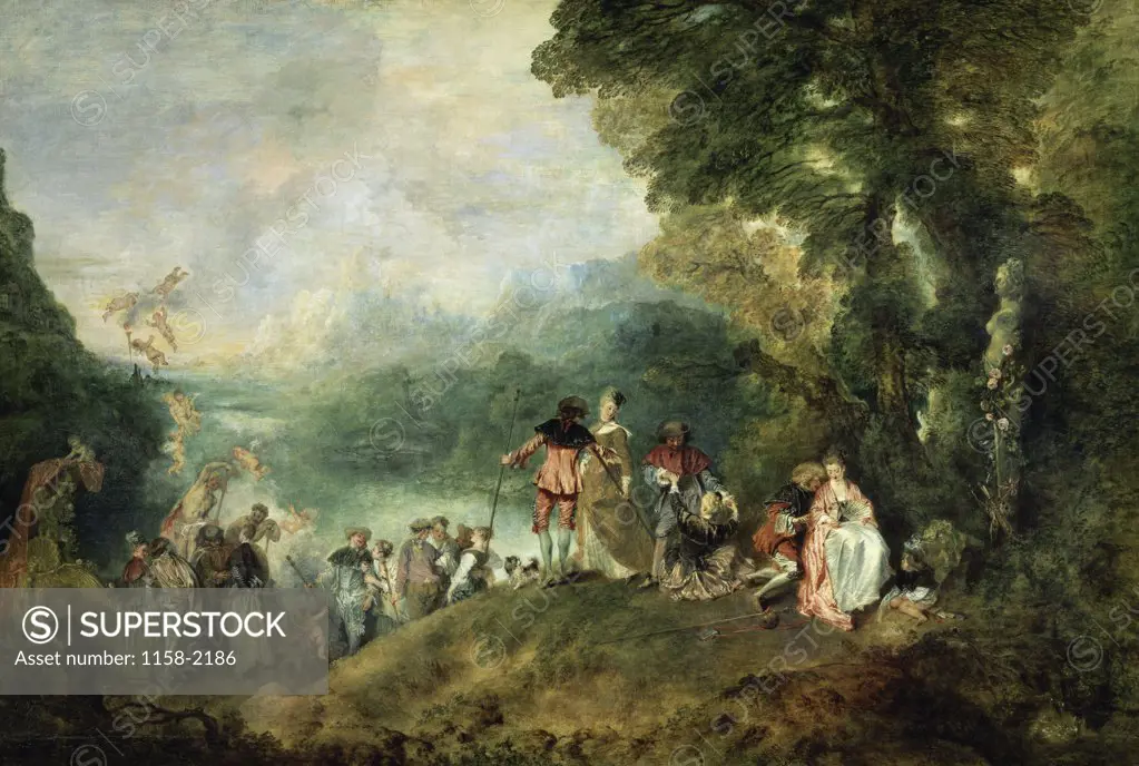 The Embarkation for Cythera  1717 Jean Antoine Watteau (1684-1721/French)  Oil on canvas Muse du Louvre, Paris 