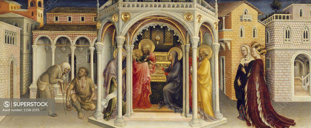 Stock Photo: 1158-2191 The Presentation at the Temple by Gentile da Fabriano,  tempera on panel,  1423,  (Circa 1370-1427),  France,  Paris,  Musee du Louvre